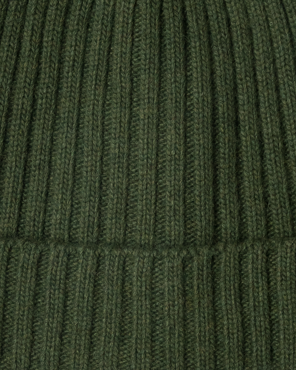 Berretto in misto lana e cashmere verde