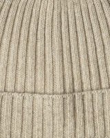 Berretto in misto lana e cashmere beige