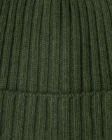 Berretto in misto lana e cashmere verde