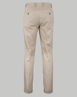 Pantalone chino in popeline di cotone leggero beige ecrù slim fit