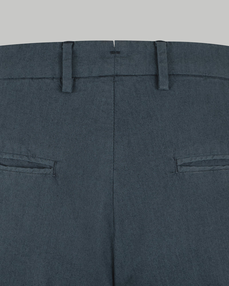 Pantalone chino in popeline di cotone leggero blu marino slim fit