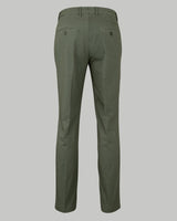 Pantalone chino in popeline di cotone leggero verde scuro slim fit