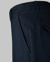 Pantalone chino in cotone piquet medio blu slim fit