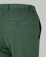 Pantalone chino in gabardina di cotone pesante verde foresta slim fit