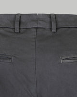 Pantalone chino in gabardina di cotone pesante grigio scuro slim fit