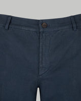 Pantalone chino in cotone piquet pesante blu slim fit