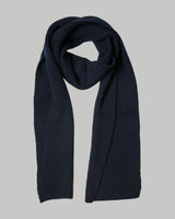 Sciarpa in misto lana e cashmere blu