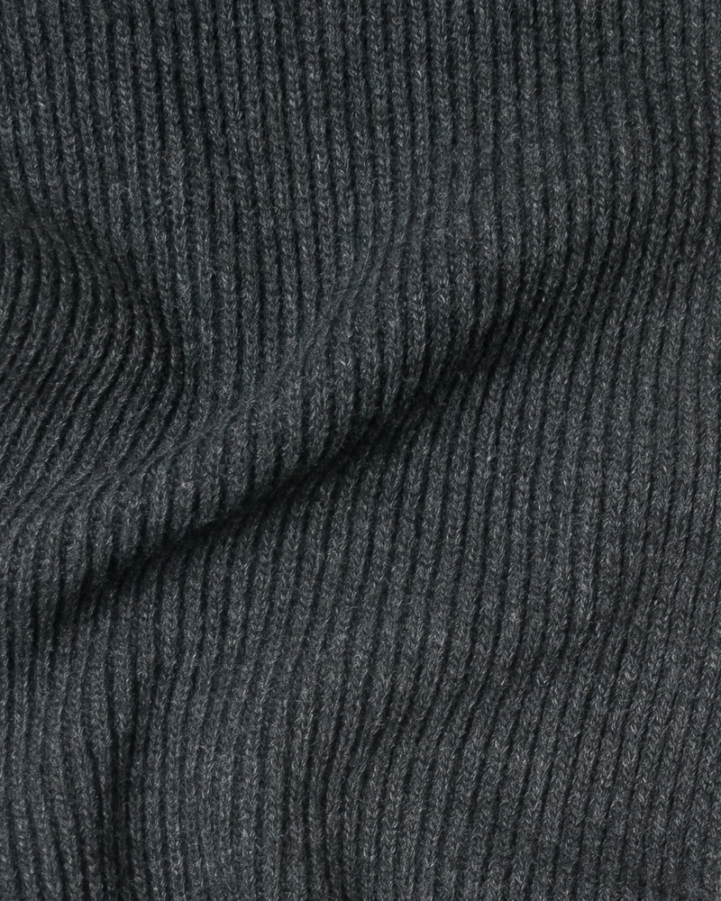 Sciarpa in misto lana e cashmere grigio antracite