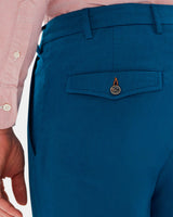 Pantalone chino in cotone medio blu china slim fit