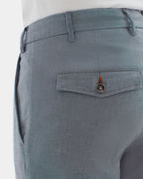 Pantalone chino in cotone medio grigio medio slim fit