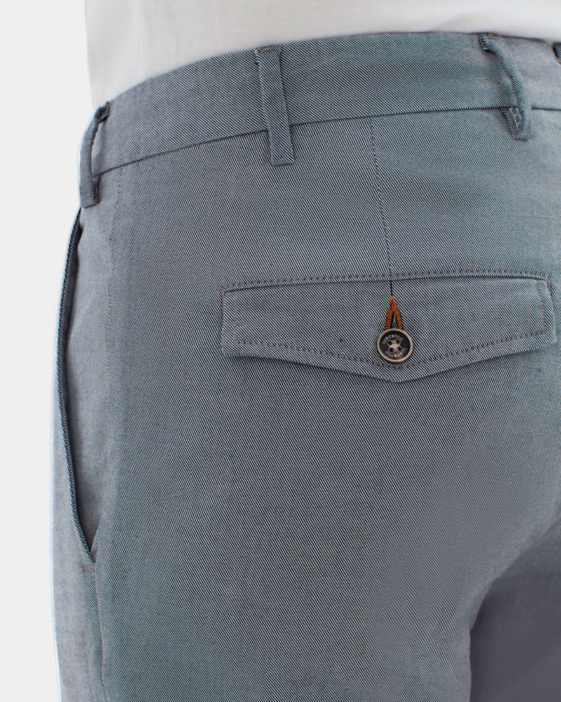 Pantalone chino in cotone medio grigio medio slim fit