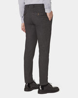 Pantalone chino in cotone mélange pesante grigio scuro slim fit