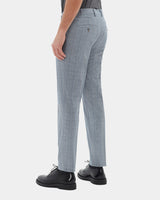 Pantalone chino in cotone medio Principe di Galles bianco grigio