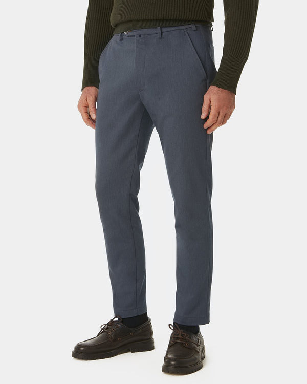 Pantalone chino in misto cotone medio grigio medio regular fit
