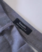 Bermuda in cotone e lino leggero grigio blu