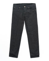 Pantalone cinquetasche jeans in denim di cotone medio nero regular fit