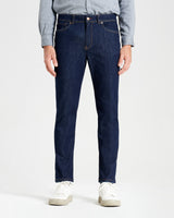 Pantalone cinquetasche jeans in denim di cotone medio blu indaco regular fit