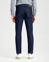Pantalone cinquetasche jeans in denim di cotone medio blu indaco regular fit