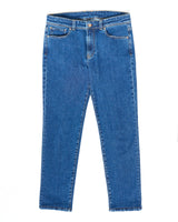 Pantalone cinquetasche jeans in denim di cotone medio stone washed regular fit