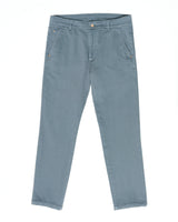 Pantalone cinquetasche con tasca americana jeans in denim di cotone medio grigio regular fit