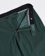 Pantalone chino in popeline di cotone leggero verde bosco slim fit