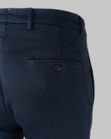 Pantalone chino in gabardina di cotone medio blu slim fit