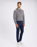 Pantalone chino in gabardina di cotone pesante blu notte straight fit