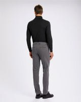 Pantalone chino in gabardina di cotone pesante grigio medio slim fit
