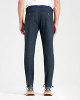 Pantalone tuta con elastico a contrasto e coulisse in Jersey medio blu notte slim fit