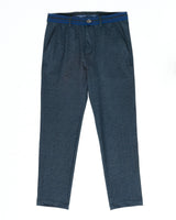 Pantalone tuta con elastico a contrasto e coulisse in Jersey medio blu notte slim fit