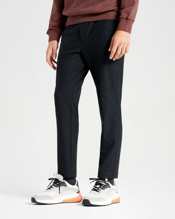 Pantalone tuta con elastico a contrasto e coulisse in Jersey medio grigio scuro slim fit