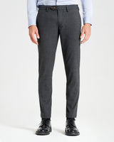Pantalone chino in viscosa pesante grigio scuro slim fit