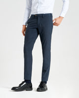 Pantalone chino in viscosa pesante blu slim fit