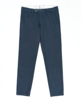 Pantalone chino in viscosa pesante blu slim fit