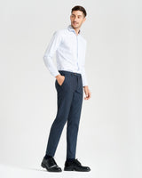 Pantalone chino in viscosa pesante blu slim fit