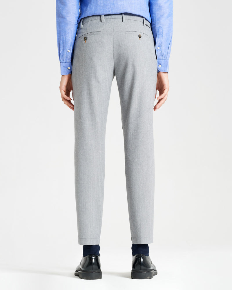 Pantalone chino in viscosa pesante grigio chiaro slim fit