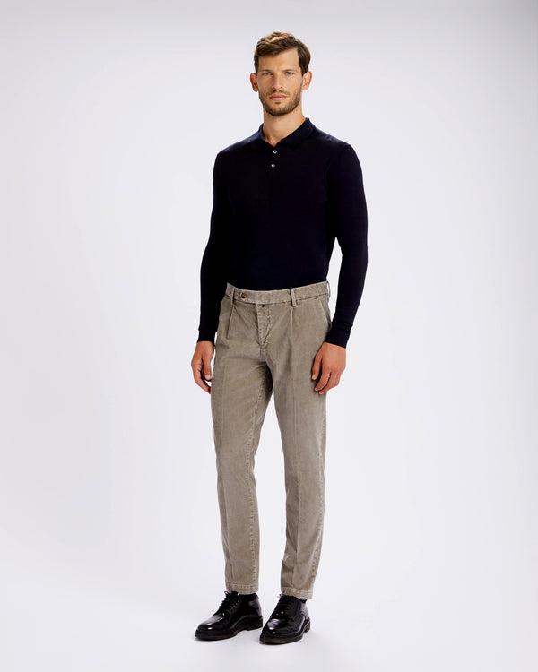 Pantaloni uomo vita hotsell alta con pinces