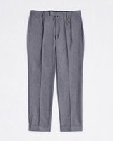 Pantalone chino con risvolto in cotone leggero grigio medio regular fit