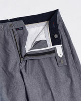 Pantalone chino con risvolto in cotone leggero grigio medio regular fit