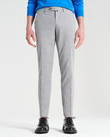 Pantalone chino in cotone medio grigio chiaro slim fit