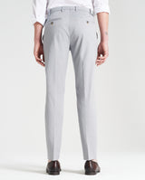 Pantalone chino in gabardina di cotone medio grigio chiaro slim fit