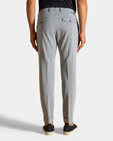 Pantalone chino in cotone mélange leggero azzurro grigio slim fit