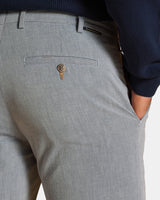 Pantalone chino in cotone leggero azzurro grigio slim fit