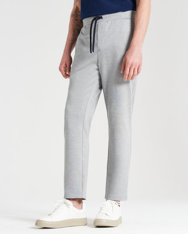 Pantalone tuta con elastico e coulisse in Jersey medio grigio regular fit