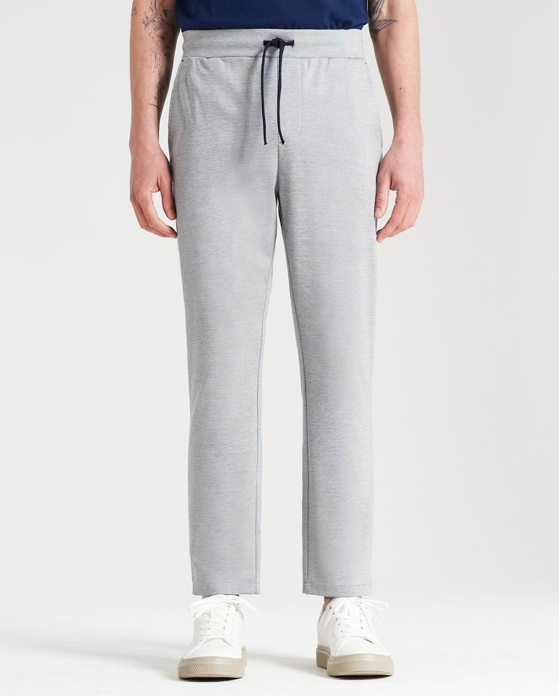 Pantalone tuta con elastico e coulisse in Jersey medio grigio regular fit