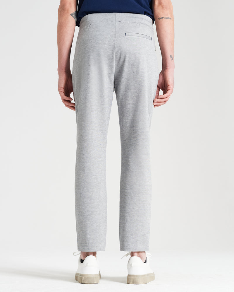 Pantalone tuta con elastico e coulisse in Jersey medio grigio regular fit