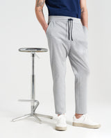 Pantalone tuta con elastico e coulisse in Jersey medio grigio regular fit