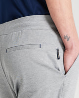 Pantalone tuta con elastico e coulisse in Jersey medio grigio regular fit