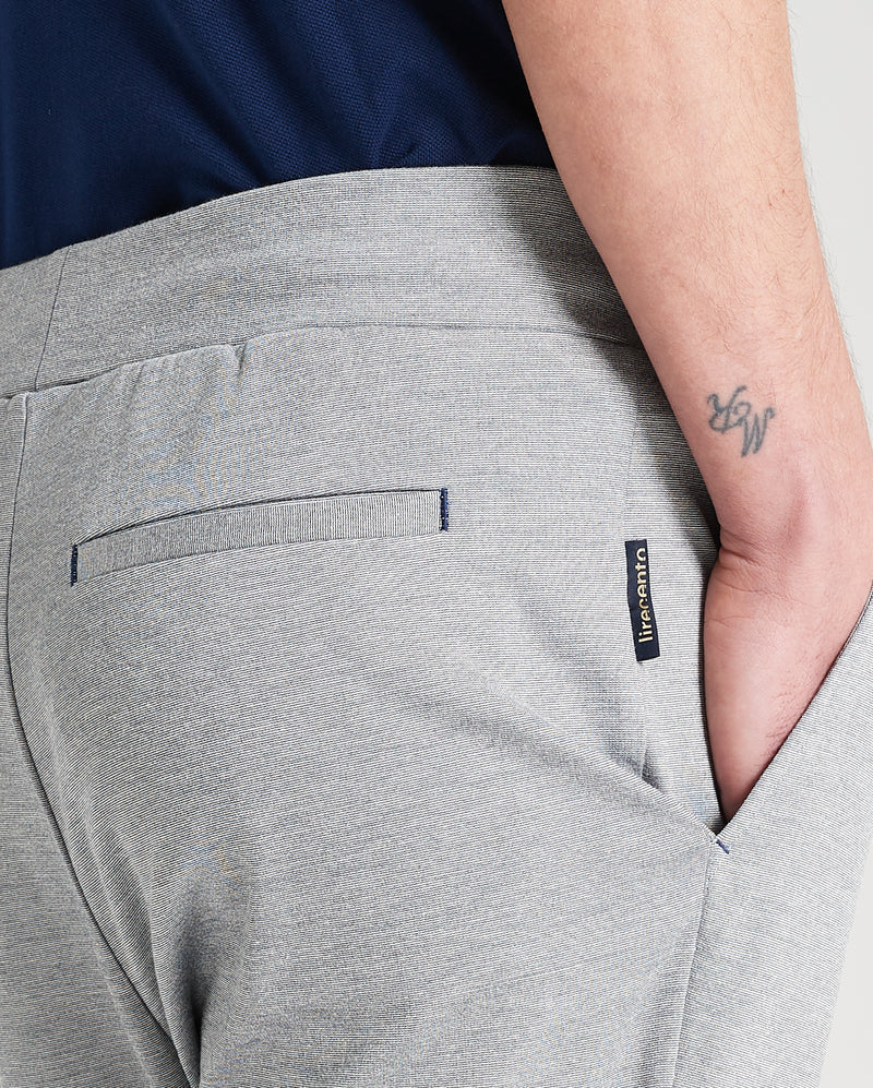 Pantalone tuta con elastico e coulisse in Jersey medio grigio regular fit