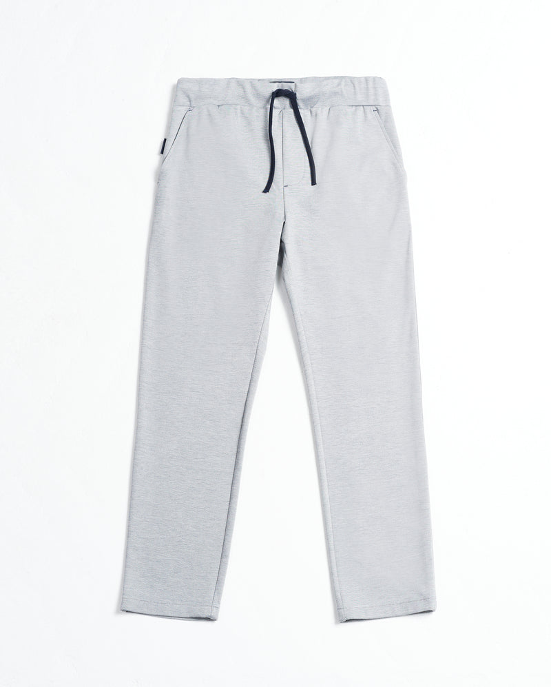 Pantalone tuta con elastico e coulisse in Jersey medio grigio regular fit